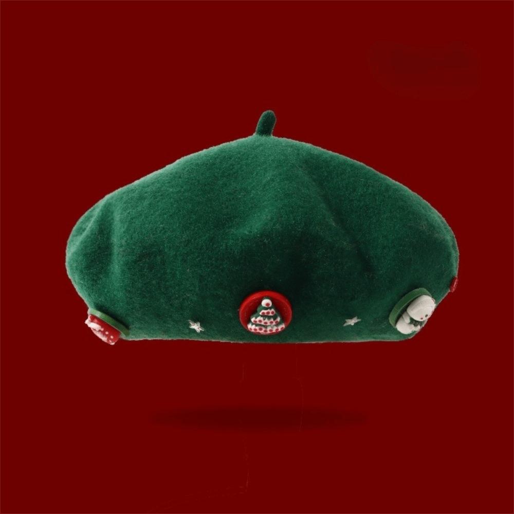 Star Wool Beret Woolen Painter Hat Artist Hat Octagonal Hat  Travel