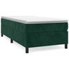 Box Spring Bed Frame Dark Green 90 x 190 cm Velvet