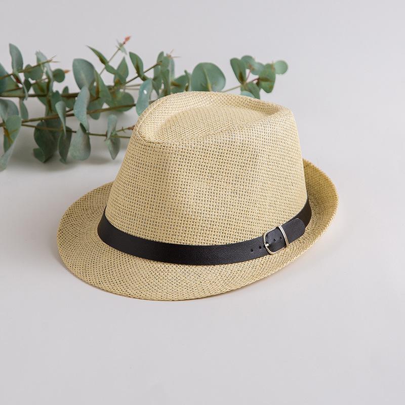Custom Logo Silk Screen Printed Flax Fedora Hat Unisex Adjustable British Vintage Jazz Cap Beach Travel Sun Hat OEM