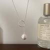 Brushed Round Ball Tassel Long Necklace for Women with French High-end Temperament