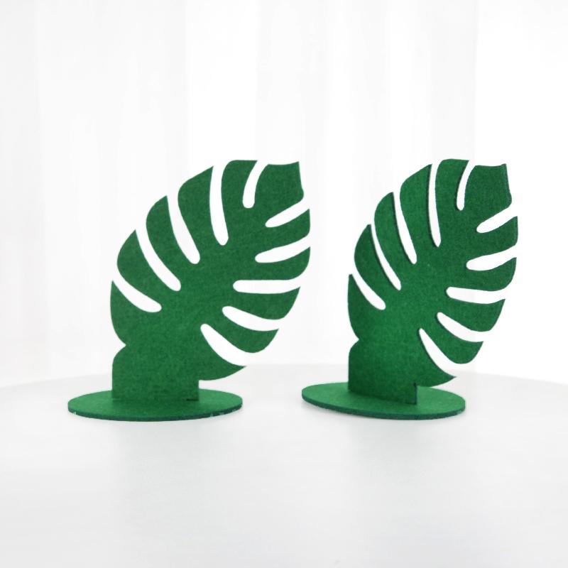 2pcs Tropical Hawaiian Flamingo Pineapple Coconut Tree Felt Table Ornament Summer Wedding Birthday Party Home Decoration Supply