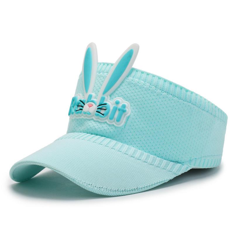 Children's hats can be worn in spring and summer, cartoon rabbit ears, letters, empty top hats, sunscreen sun hats for boys and girls