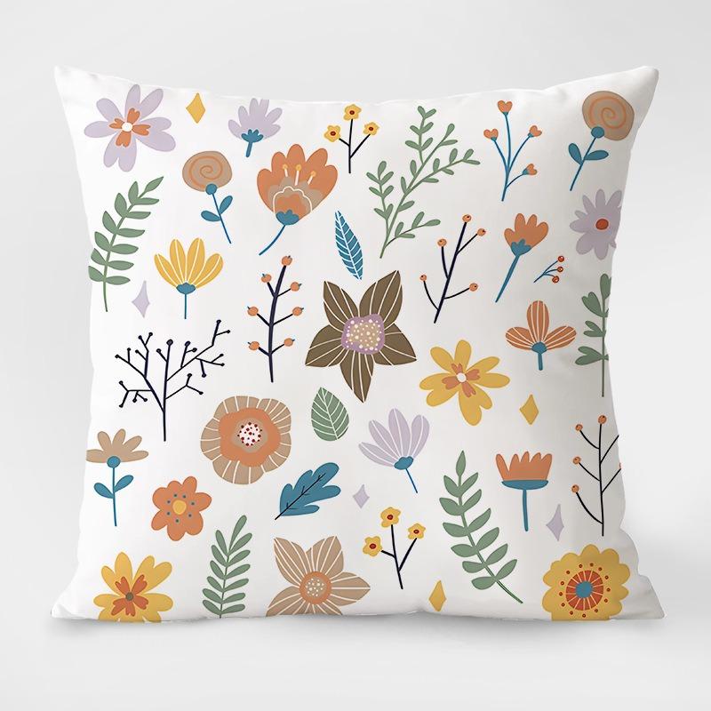 Simple Floral Pillowcase Dormitory Decoration Office Living Room Sofa Home Pillowcase