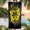 Villarreal FC print Quick Dry Beach Towel Microfiber Absorbent Portable Travel Swimming Towel