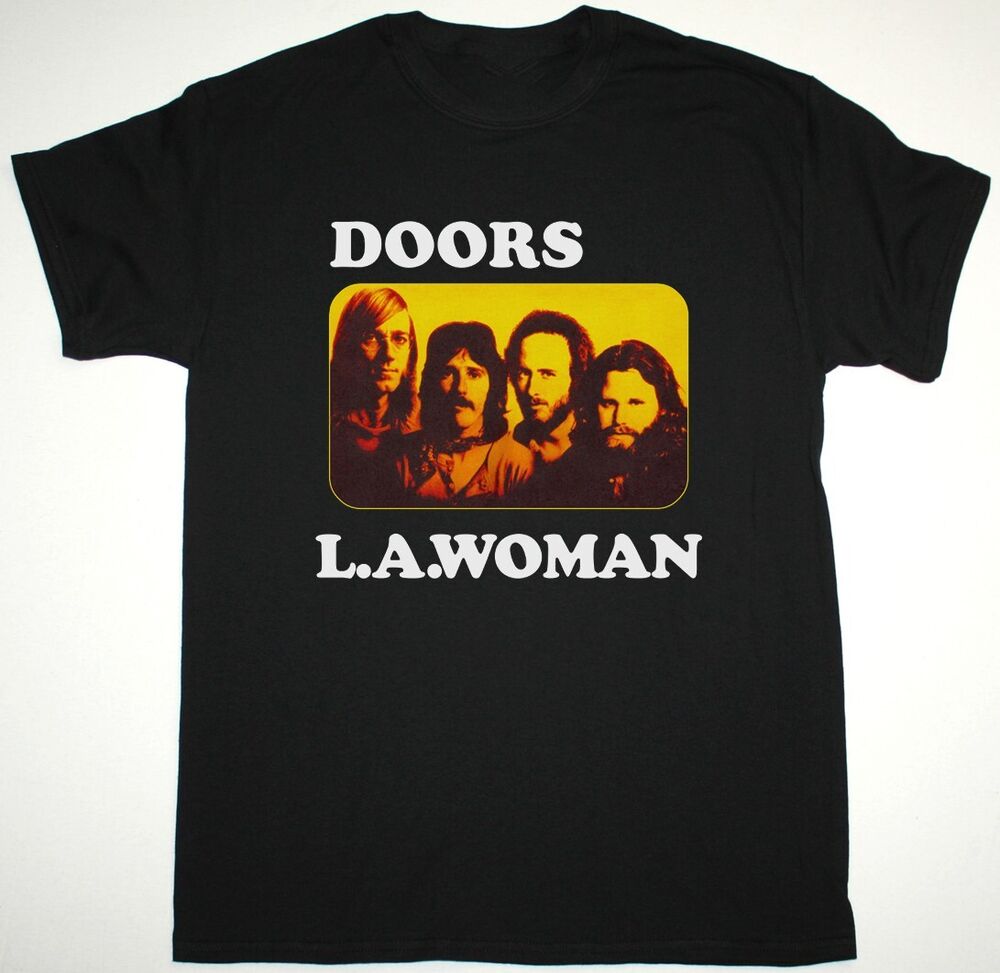 THE DOORS L.A. WOMAN Heavy Cotton Black All Size Unisex Shirt DI304 Unisex T-Shirt L