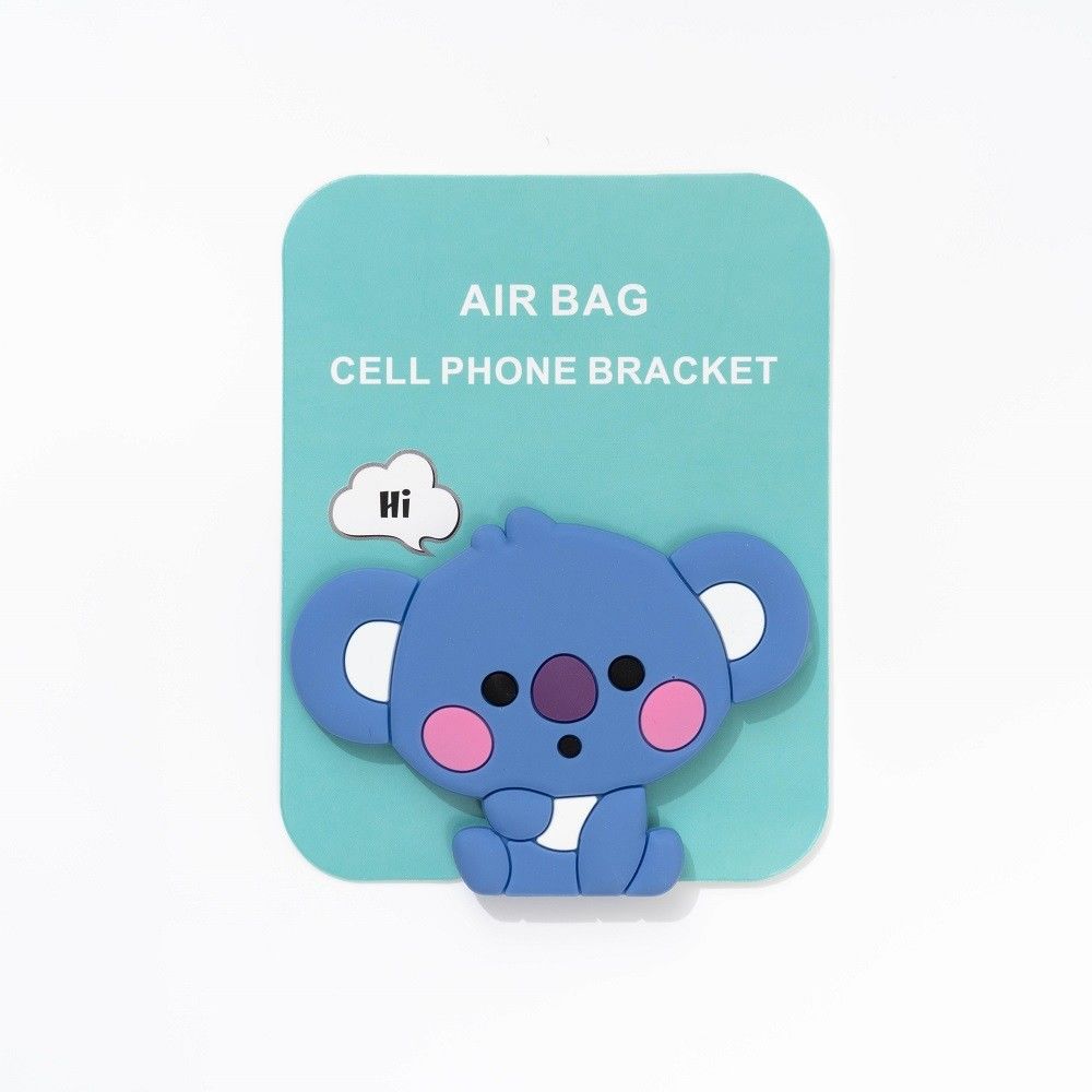 Bt21 Cartoon Handheld Phone Holder, Desk Extendable Airbag, Cute Headphones Organizer, Idol Accessories