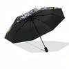 1pc Anime Characters Outdoor Umbrella - Automatic Opening & Closing - Portable 3-Fold Design - 8-Rib Iron Frame - Perfect Gift for Fans, Traveler