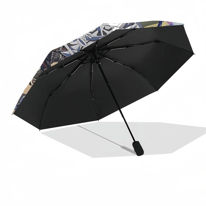 1pc Anime Characters Outdoor Umbrella - Automatic Opening & Closing - Portable 3-Fold Design - 8-Rib Iron Frame - Perfect Gift for Fans, Traveler