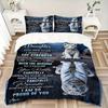 3pcs Love Letter Bedding Set - 1 Soft Quilt Cover + 2 Pillowcases, Machine Washable - Suitable