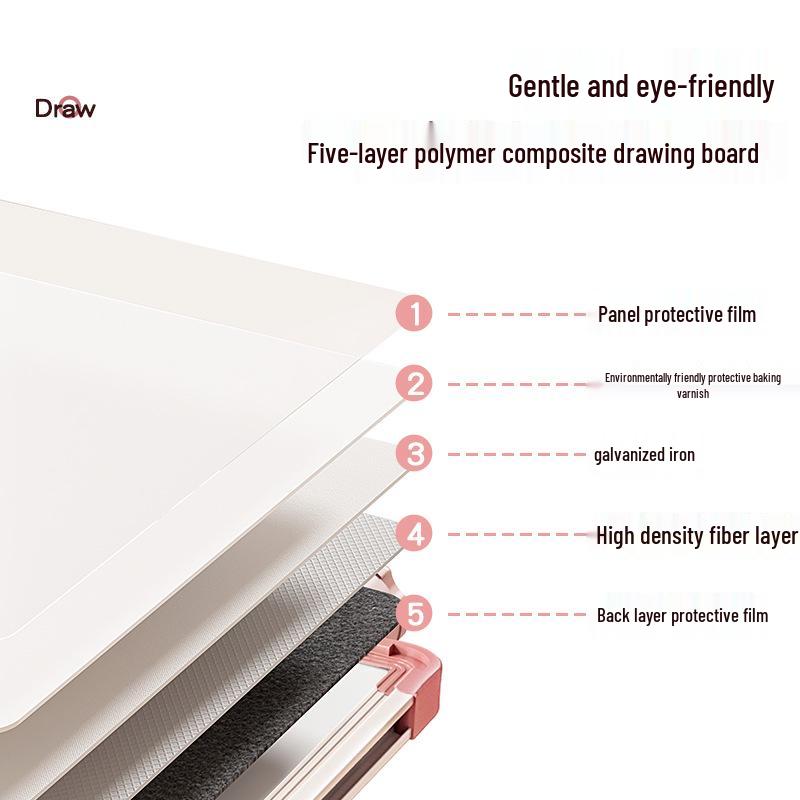 Portable Children's Magnetic Easel with Blackboard & Whiteboard for Graffiti