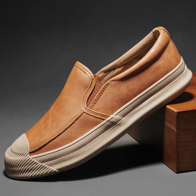 Men Leather Shoes Men Formal Shoe Ultra-Light Non Slip Comfort Wear-resistant Non Lace Up Male Casual Shoes Zapatos Para Hombres