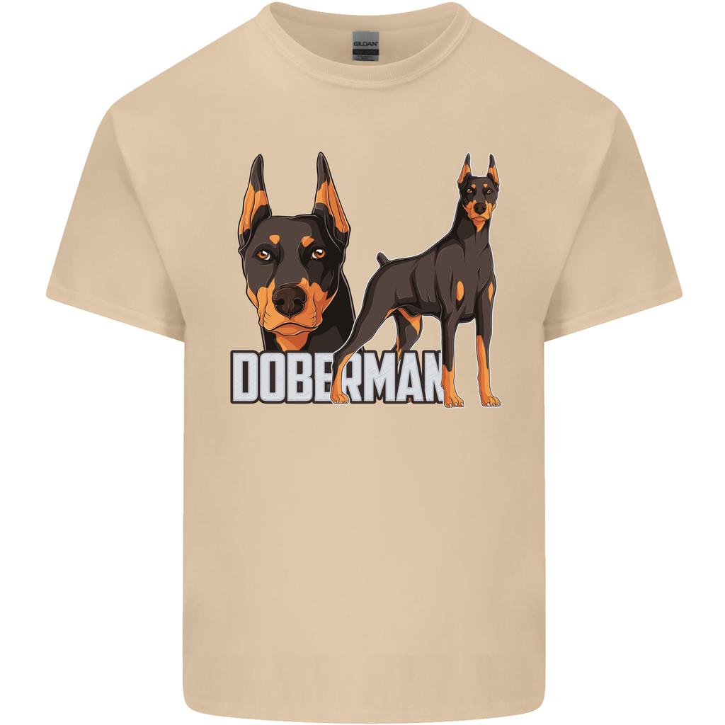 A DoberUnisex Illustration Dog Unisexs Light Cotton TShirt