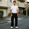 Men's Casual Straight Leg Athletic Pants with Multiple Pockets for Spring and