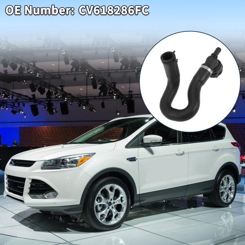 X Autohaux Car Radiator HoseNo.CV618286FC for Ford Escape 1.6L 2013-2016 Black Rubber Auto Heater Hose Water Tank Drain Pipe