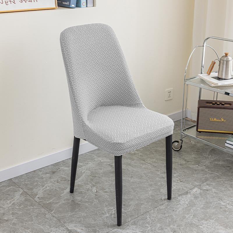 Jacquard Polar Fleece Chair Cover Thickened One-piece Elastic Hotel Restaurant Home Chair Cover Anti-fouling Stool Cover