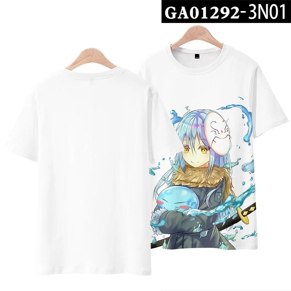 That Time I Got Reincarnated As A Slime Rimuru Tempest 3D Print T Shirt Women Men Summer Short Sleeve Funny Tshirt