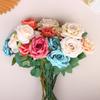 3Pcs Artificial Rose Flower Single Stem Fake Rose For Proposal Wedding Bouquet Home Party Table Centerpiece Decoration