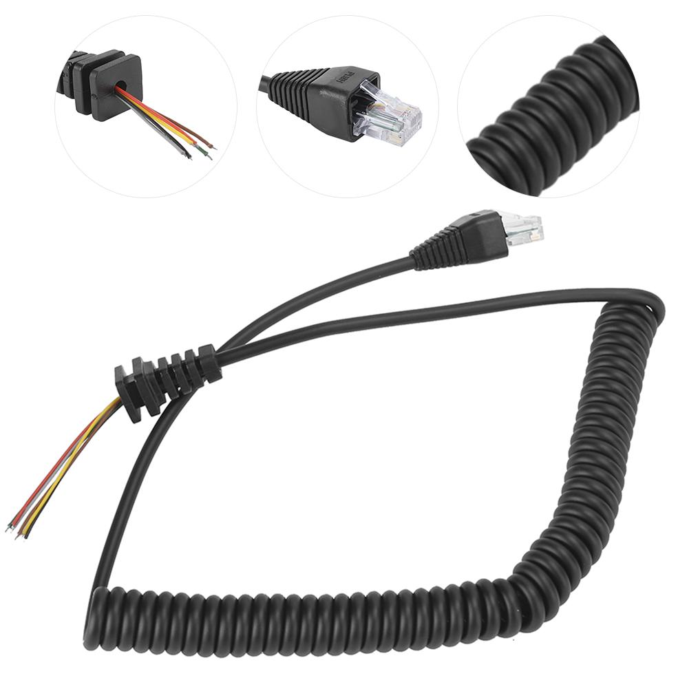 67A8J Telephone Spring Line for Yaesu FT‑450 FT‑817 FT‑817ND FT‑900 Microphone Wire