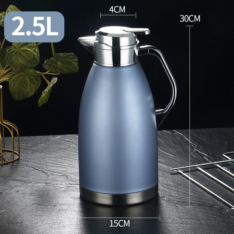 Large Capacity Stainless Steel Thermos Pot - Long-Lasting Hot Water and Boiling Bottle for Home or Restaurant Use.