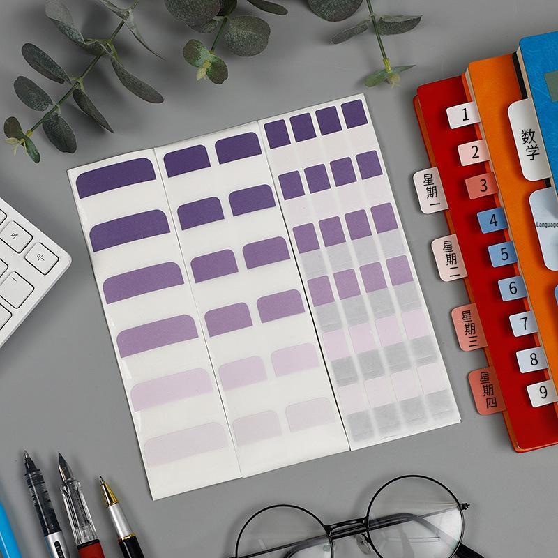 

Morandi Transparent Sticky Note Tabs - Fluorescent Colored Index Stickers and Bookmarks