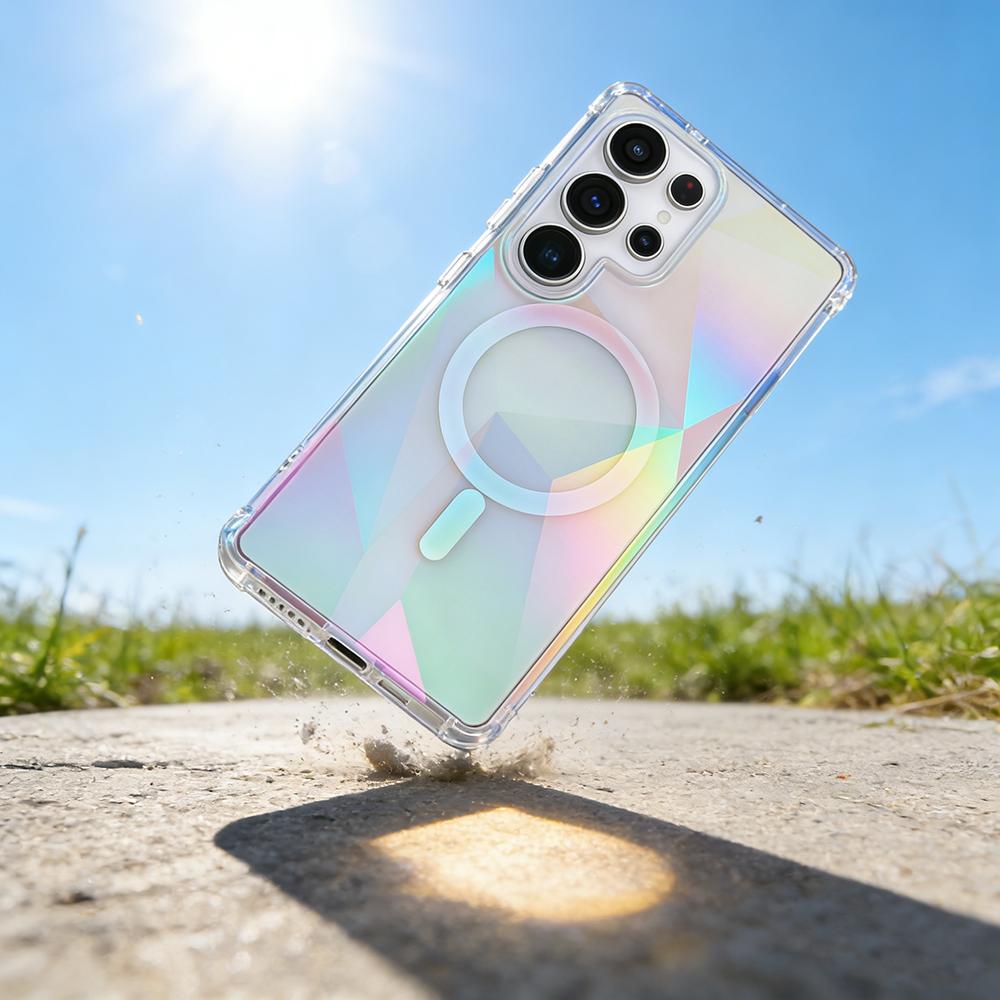 

Luxury Colorful Magnetic Plating Phone Case For Samsung S26 Ultra S25 S24 S23 Plus FE Gradient Transparent 2H Anti-Scratch Cover Galaxy S25 FE