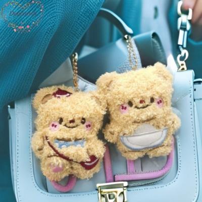 Simpatico Orsetto Squittente Pendente Peluche Portachiavi Zaino Borsa Pendente Cartone Animato Regalo Coppia Amico
