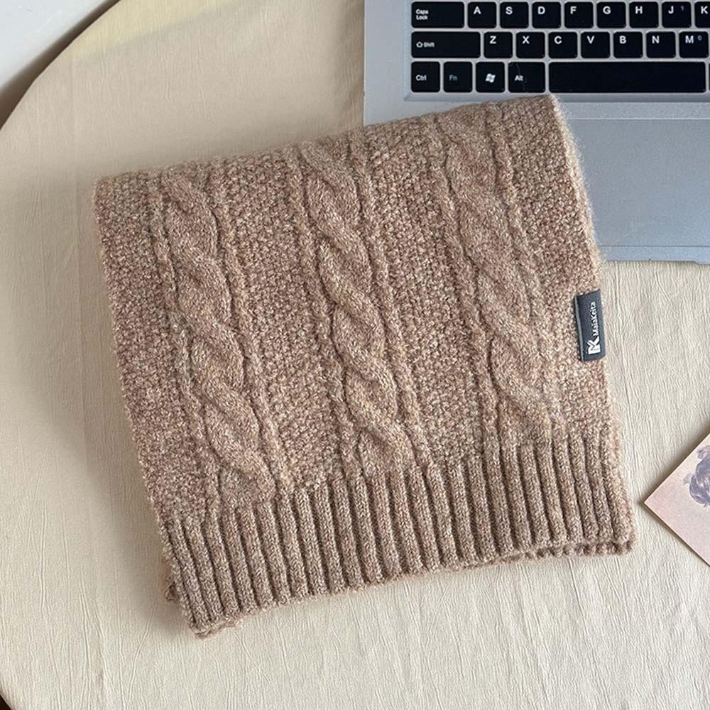 Spandex Knitting Wool Scarf Acrylic Fibers Winter Warmer Scarf Long Thickened Neckscarf  Couple