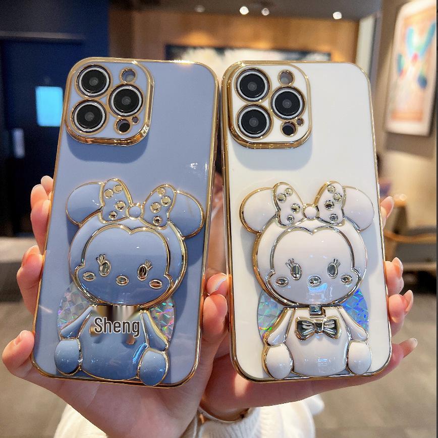 

Electroplated Magnetic Cartoon Suction Cup Holder for iPhone 17 Air/16 Pro Max/15/14 Cases 13 Pro Max королевский синий