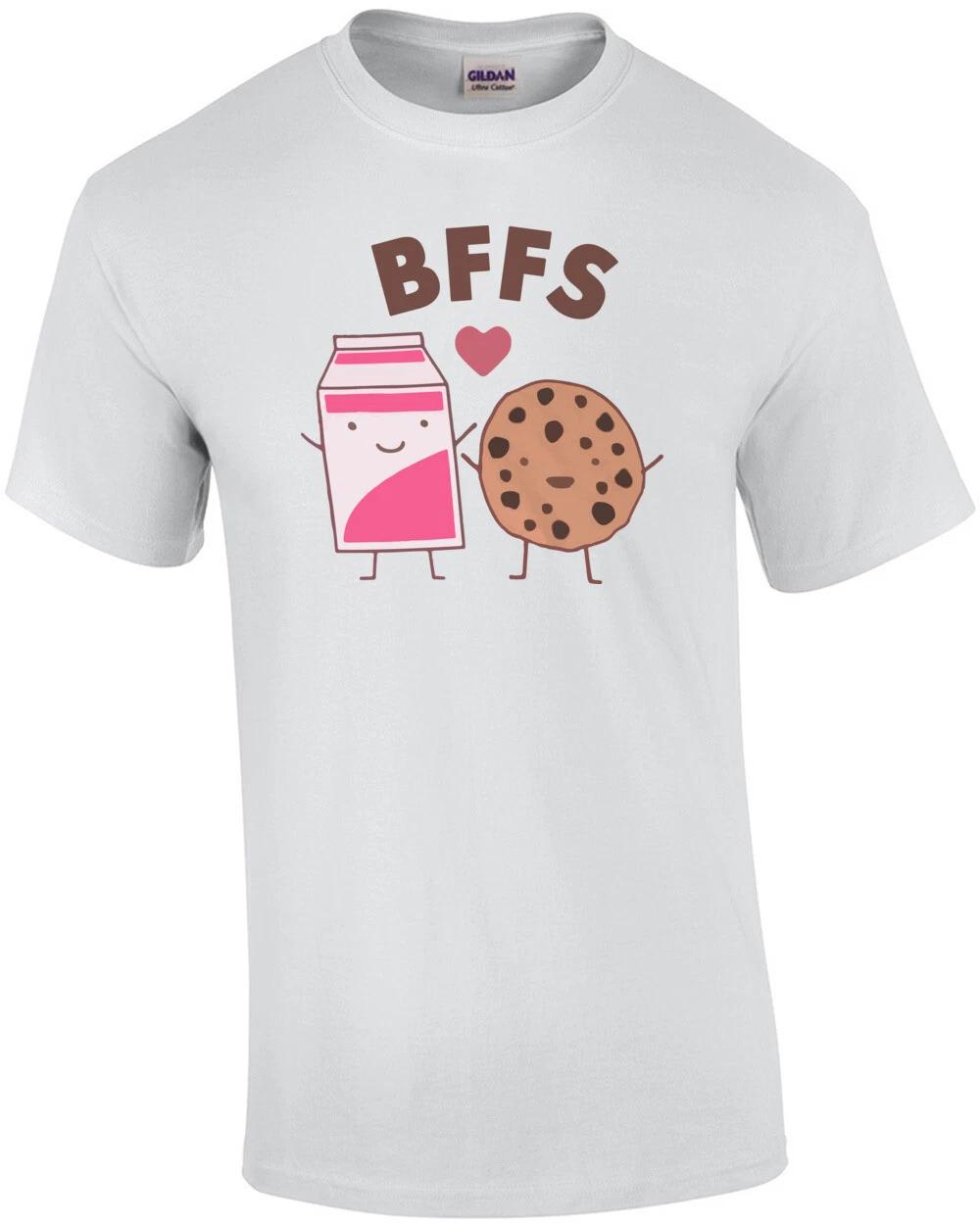 Best Friends - Cookies and Milk Funny T-Shirt 3XL