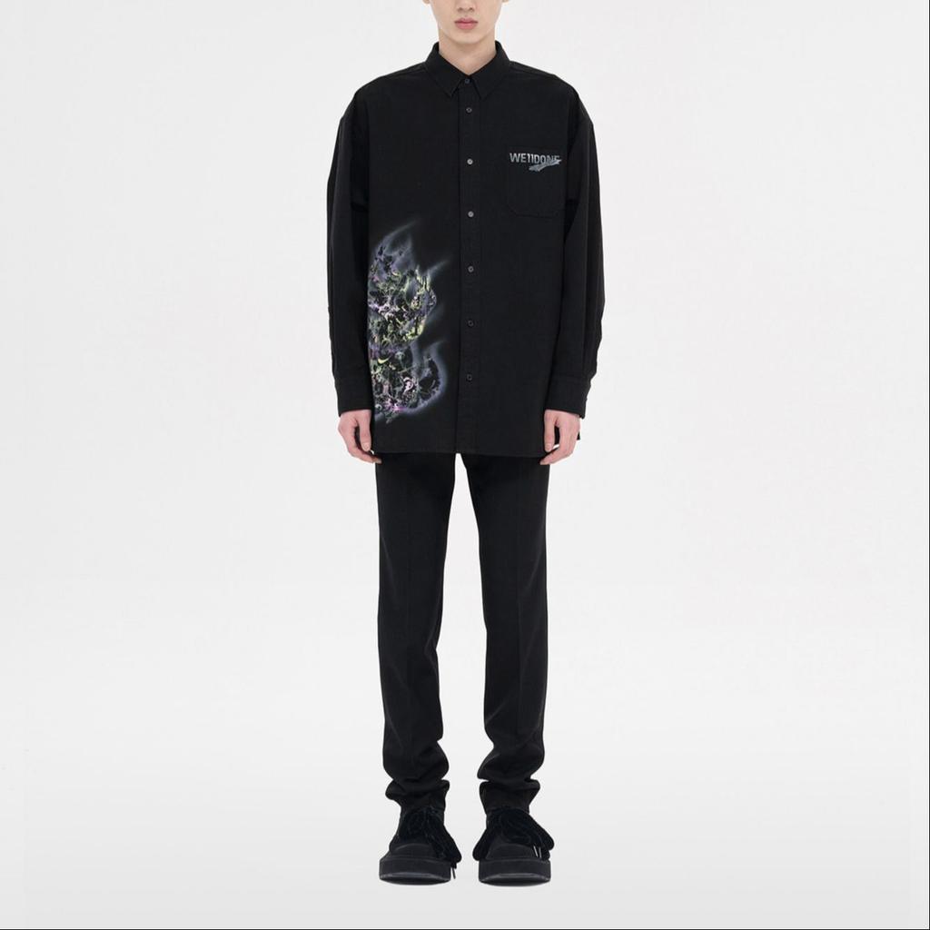 WE11DONE Washed Cotton Shirt WD-SH3-23-158-U-BK