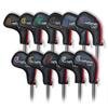 CRAFTSMAN Golf Iron Cover Wedge Cover Zipper Closure Long Neck Set 11 Pieces (4-9, P, A, S, L, X) Head Cover Club Cover Colorful Number Embroidery