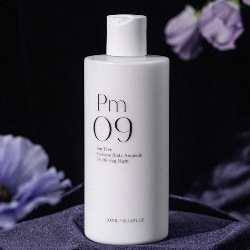 Am:tree PM09 Hug Night Perfume Body Ampoule Woody Violet Scent Body Lotion 300ML
