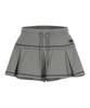 LALAFOX Pleated Sweat Skirt Charcoal Br2Cs001