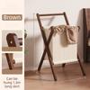 Bedroom Standing Coat Rack Wooden Folding Clothes Racks Multifunctional Clothing Organizer Stand Aesthetic Dress Storage Stands