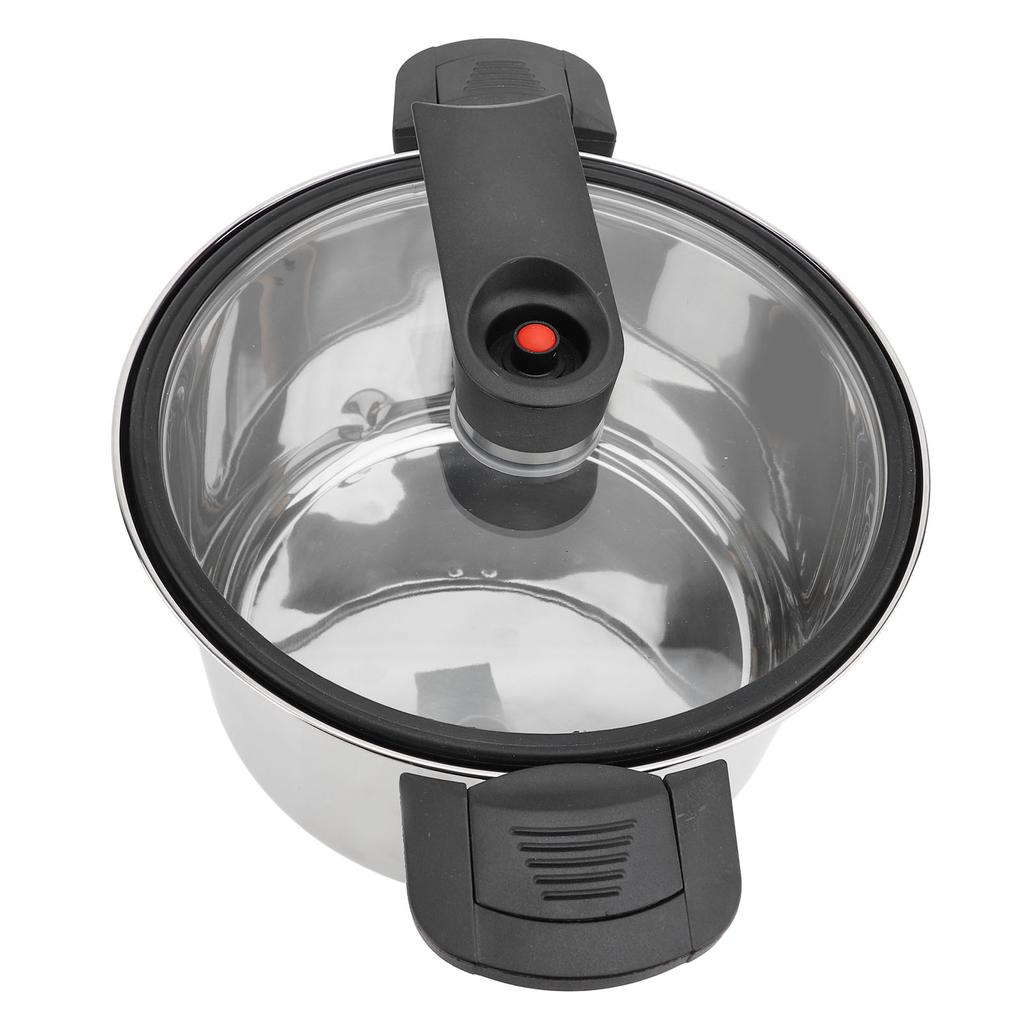 Μικρή Χύτρα Ταχύτητας Πολυλειτουργική Οικιακή Χύτρα Ταχύτητας από Ανοξείδωτο Ατσάλι Κατσαρόλα Σούπας με Γυαλί