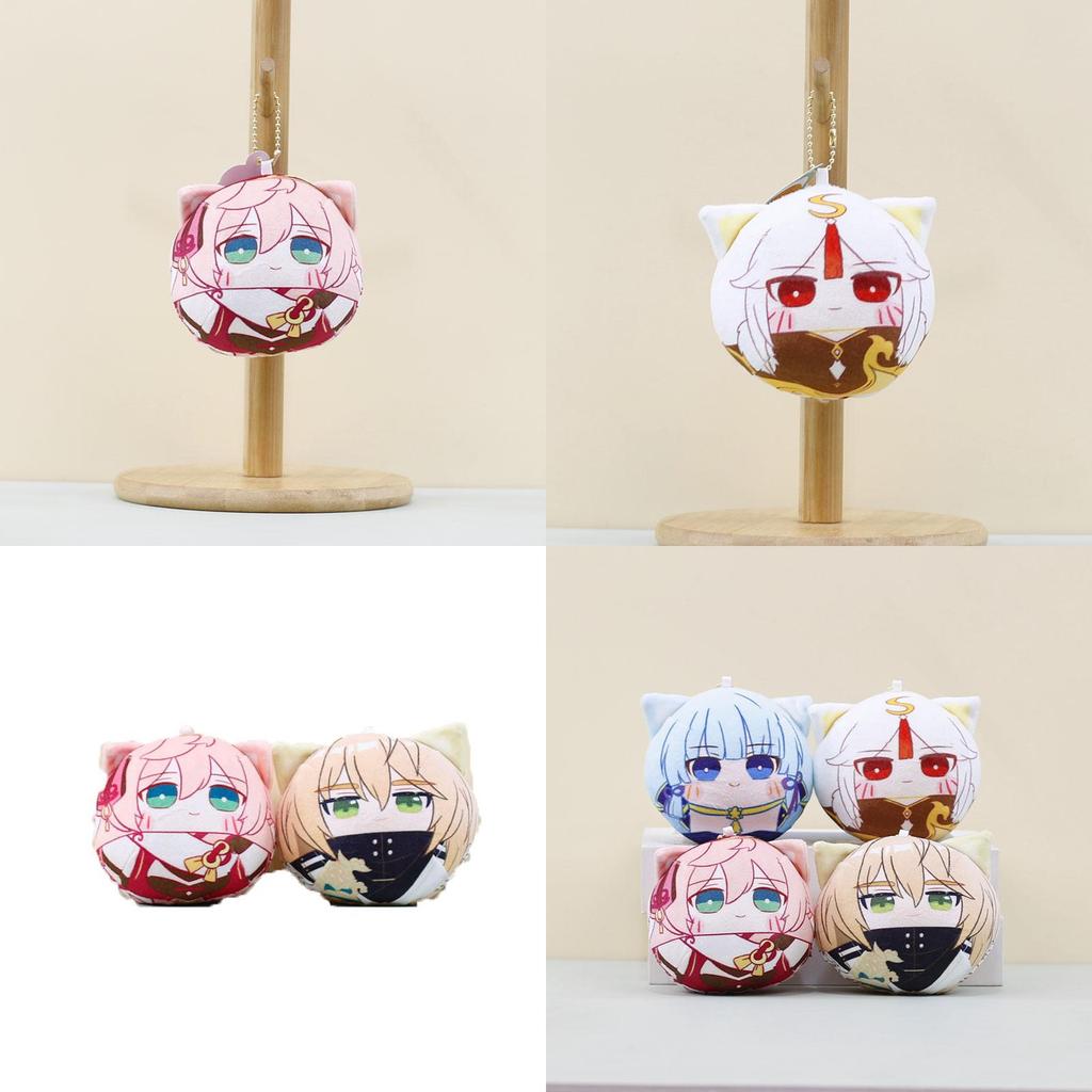 Adorable Plush Cartoon Doll Keychain Soft Pp Cotton Anime Character Doll Accessory