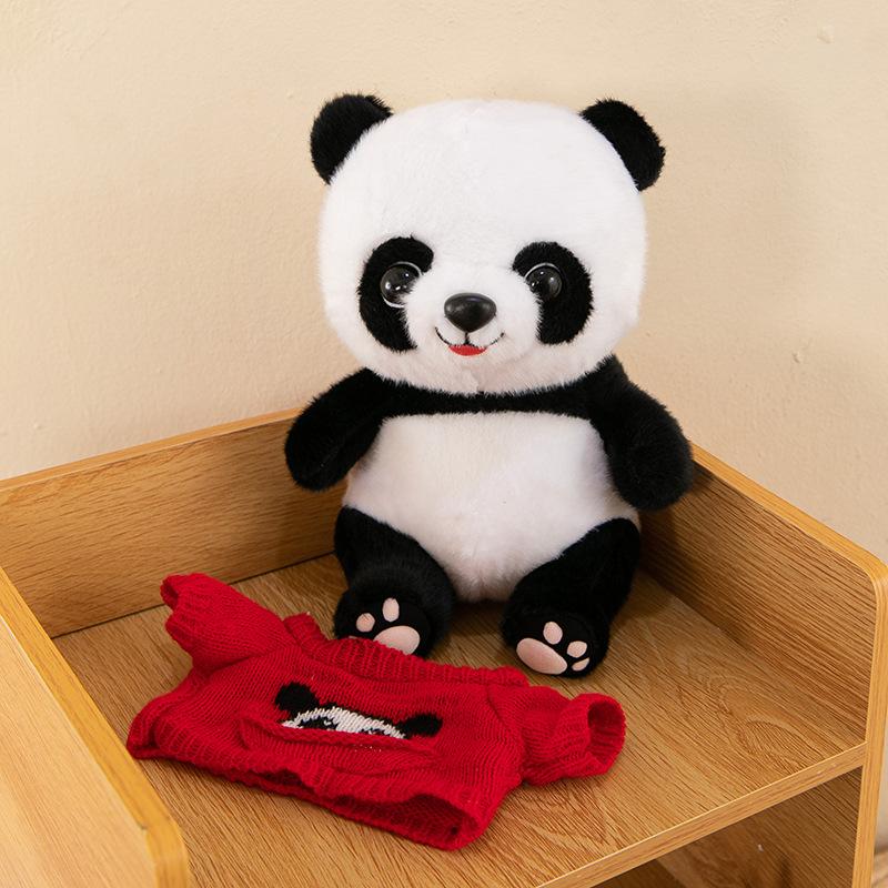 Sweater Giant Panda Plush Toy Cute Panda Doll Doll Zoo Event Souvenir Gift Ragdoll