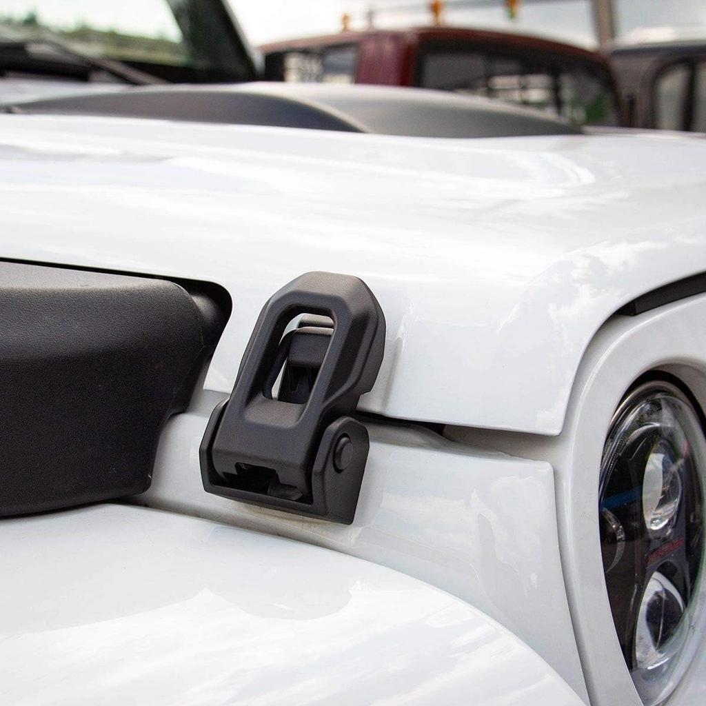 Jeep Hood Latch For 2007-2018 Jeep Wrangler Jk JL Black Stainless Steel Catch Kit Accessories To 2018 Jeep Wrangler