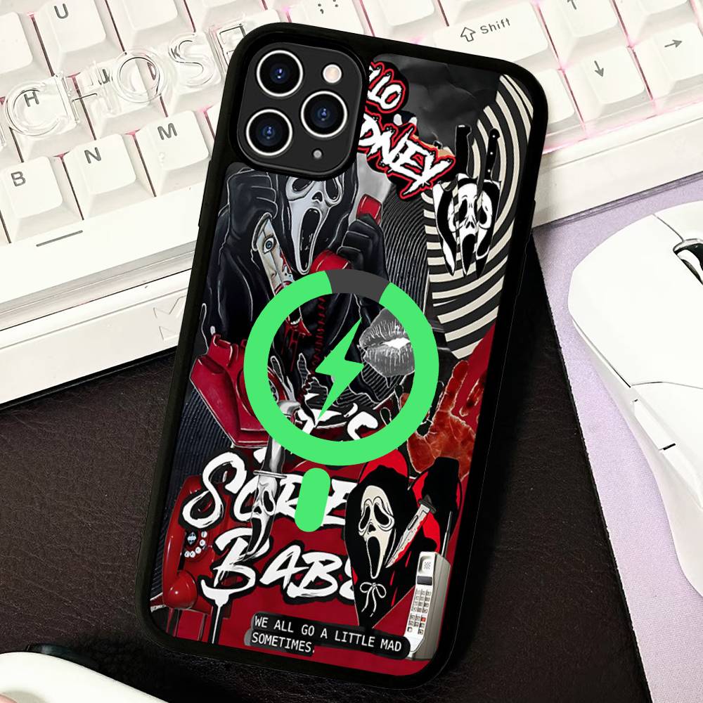 

Horor S-scream Dead Phone Case For IPhone 16 15 14 13 12 11 17 Pro Max Plus Magnetic Wireless Cover iPhone 15 plus