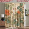 2D Flat Printing 2pcs Curtain Curtain Spring Floral Scene Digital Printed Polyester Drapes Family Party Perfect for Holiday