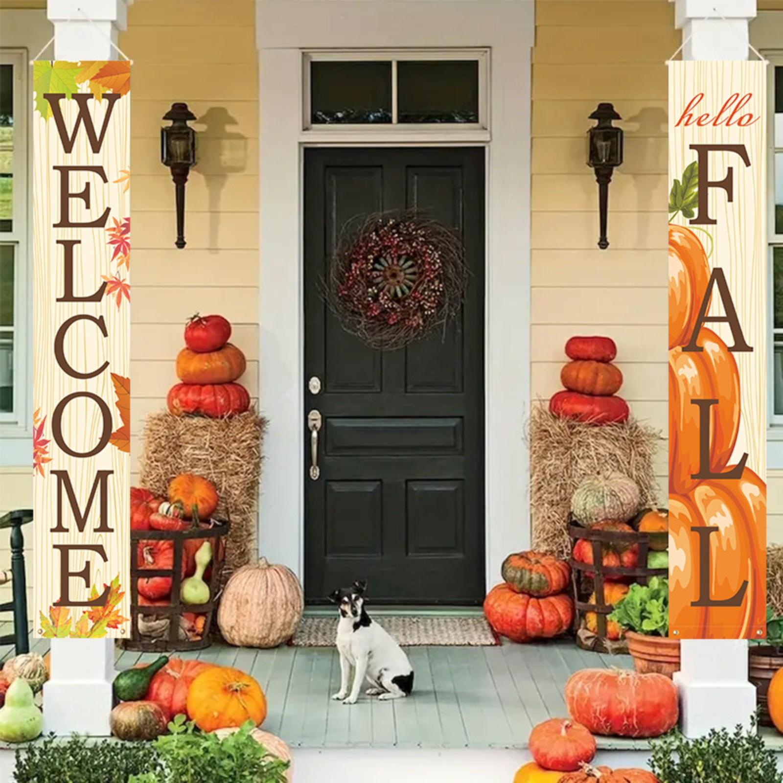 

Набор из 2 куплетов ко Дню благодарения, вечеринки, фотофоны, декоративные куплеты, дверные занавески One Size