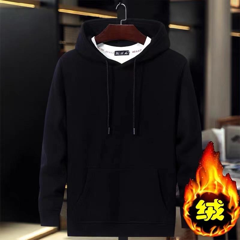 Fleece Thickened Hooded Sweater Men's 2026 Autumn and Winter New Japanese and Korean Version Loose Trend Long-sleeved Top Sweater