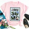 Fashion Women T Shirt Flower Printed T Shirt Casual Black Tops 90s Ladies Girl Tee Shirt Female Harajuku Graphic T -Shirt