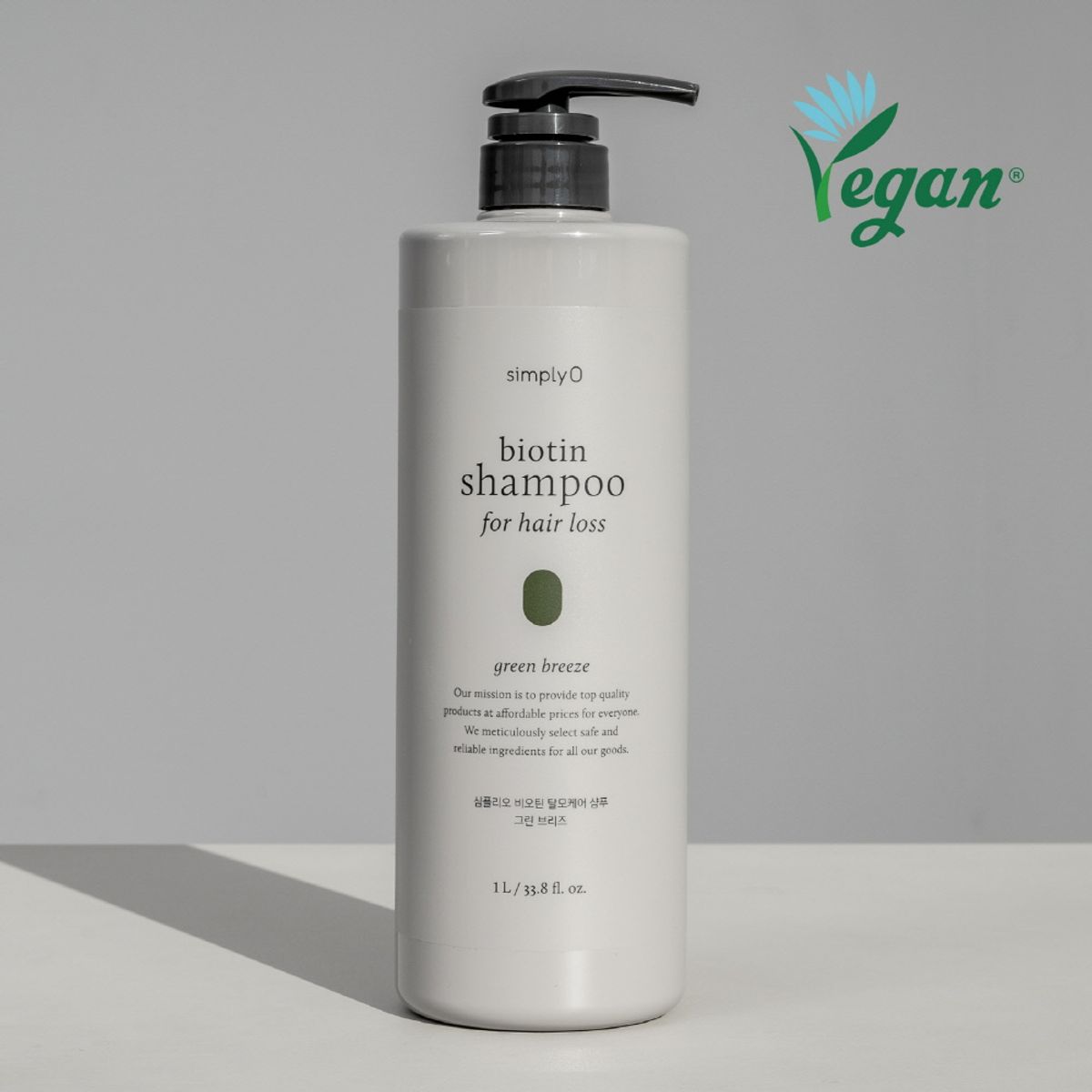 (Large Size) Biotin Hair Loss Shampoo 1L Volumizing Hair Loss Relief Scalp Care