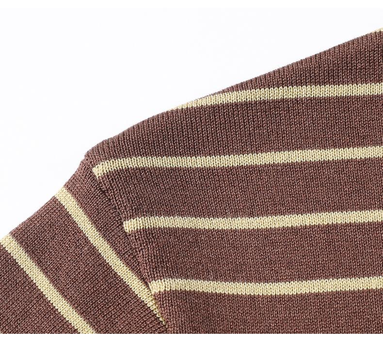 Antonio Summer Striped Business and Leisure Versatile Polo Shirt Men's Top