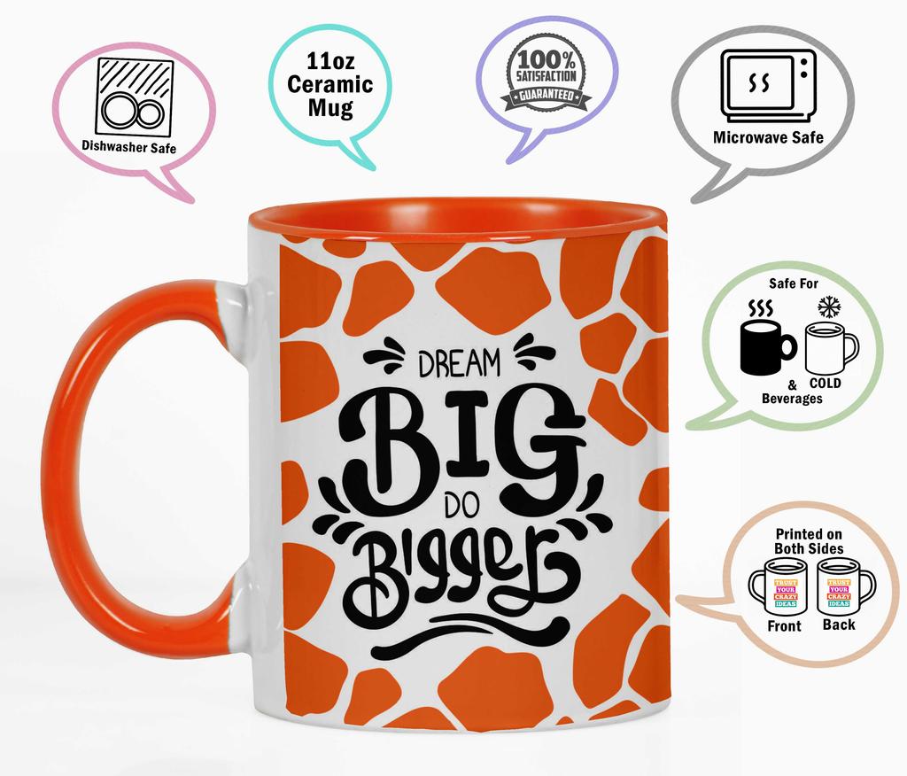 Inkdotpot Dream Big Do Bigger  11 Oz  Ceramic Coffee  Mugs  Inspirational Gift For Nature