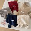 Korean Knitted Wool Scarf Women's Winter Including Japanese Cute Red Hairball Sweet Scarf Gift
