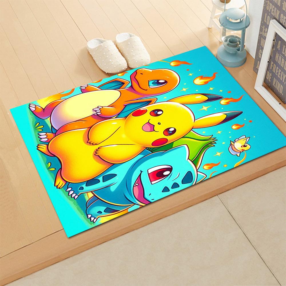 Pikachu Energy Burst rug for living rooms, bedrooms, home décor, and as gifts.