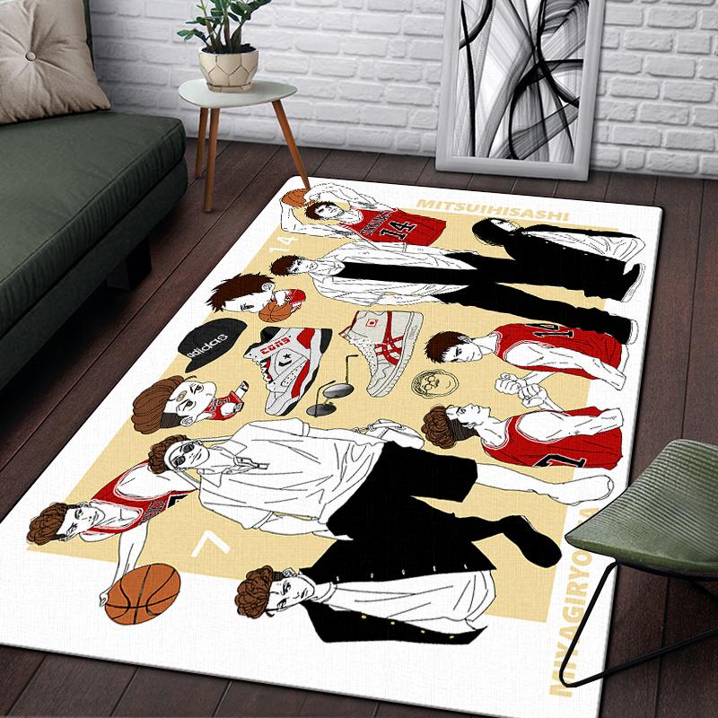 SLAM DUNK benutzerdefinierter Teppich Wohnzimmer Küchenmatte Fußmatte Yogamatte Heimdekoration Waschraum Bodenmatte Teppiche für Wohnzimmer