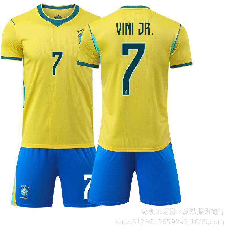 2627 World Cup national team Brazil home football jersey No. 10 Neymar 7 Vinicius jersey #16